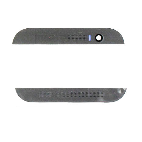 Top and Bottom Glass Cover for HTC One M8 Gray