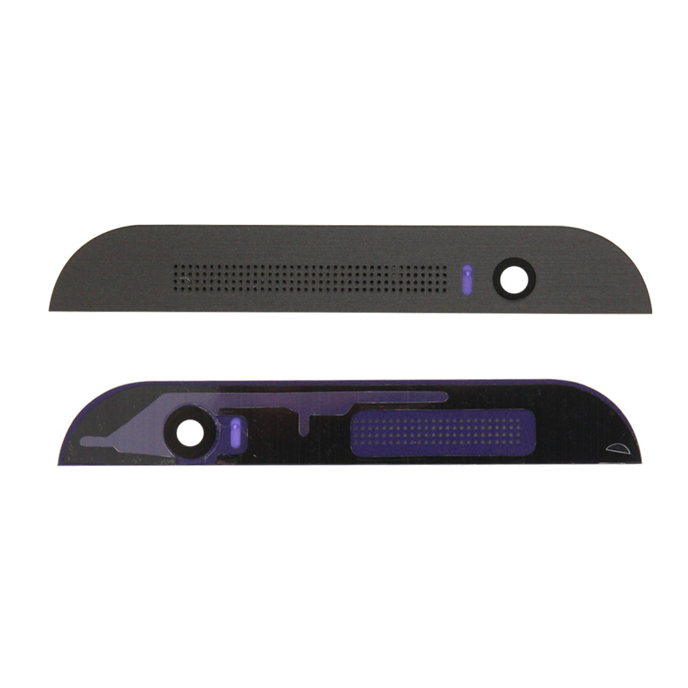 Top and Bottom Plastic Front Cover for HTC One M8 Gray