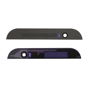 Top and Bottom Plastic Front Cover for HTC One M8 Gray