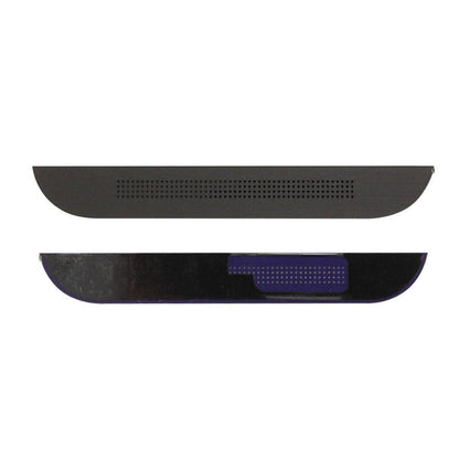 Top and Bottom Plastic Front Cover for HTC One M8 Gray - image 2