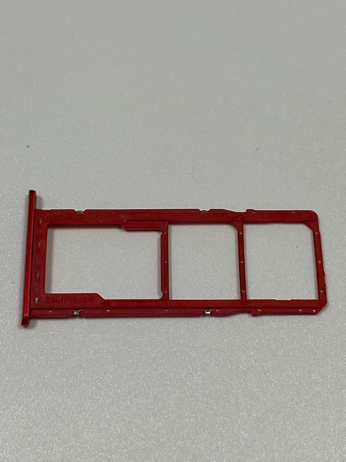 Dual Sim Card Tray For Samsung Galaxy A01 (A015/2020) (Red) (OEM)