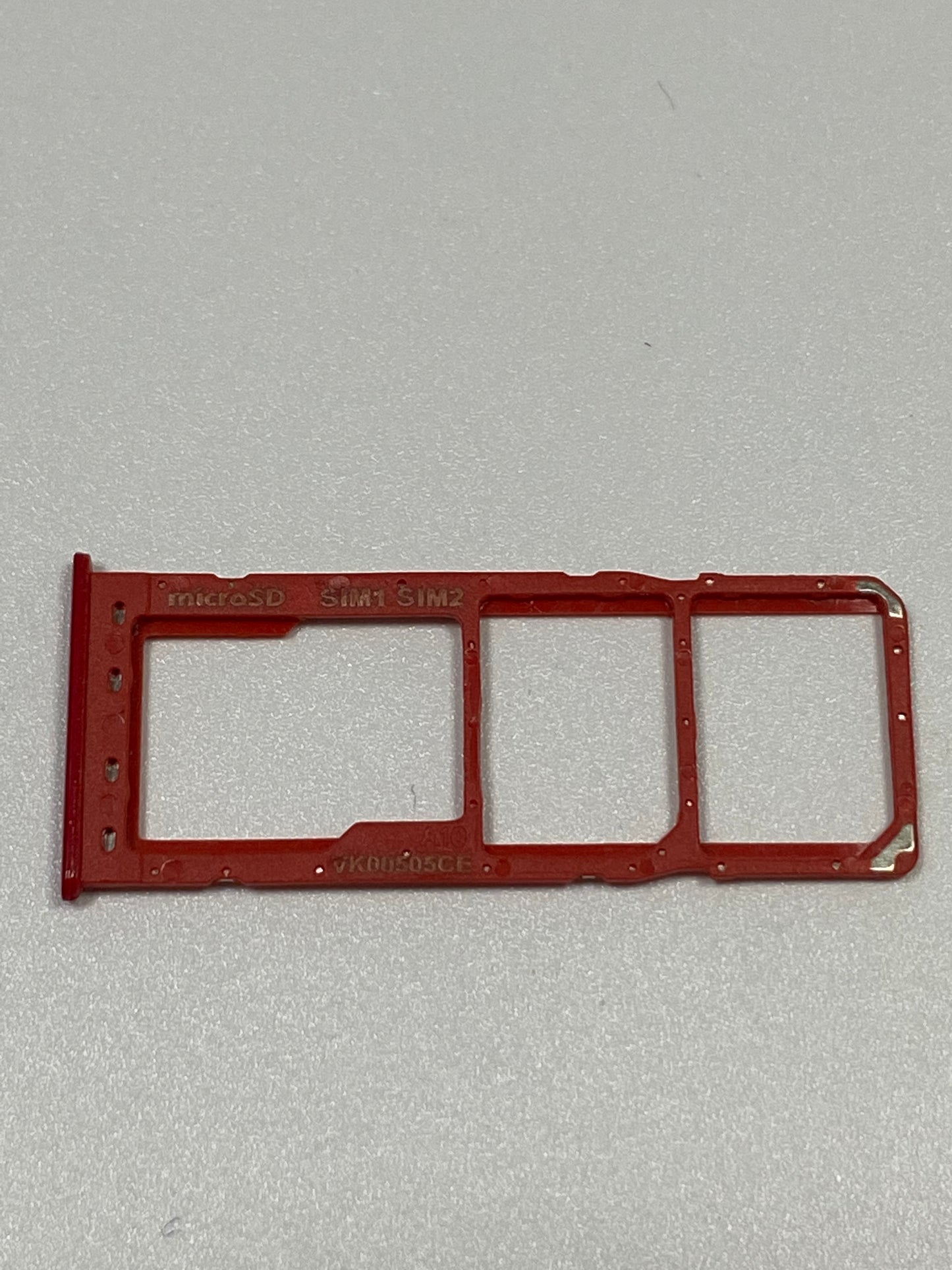 Dual Sim Card Tray For Samsung Galaxy A10 (A105/2019) (Red) (OEM)