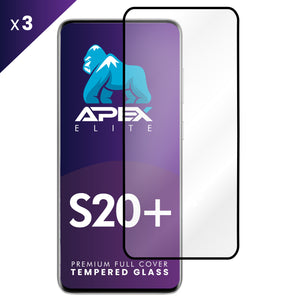 Full Curved Tempered Glass Samsung Galaxy S20 Plus Case Friendly - (Pack of 3)