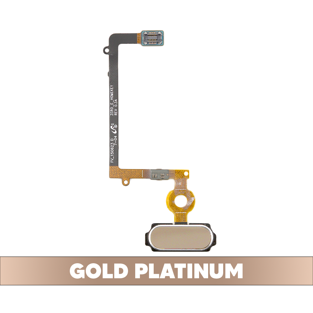 Home Button Flex Cable for Samsung Galaxy S6 Edge - Gold Platinum - (OEM PULL)
