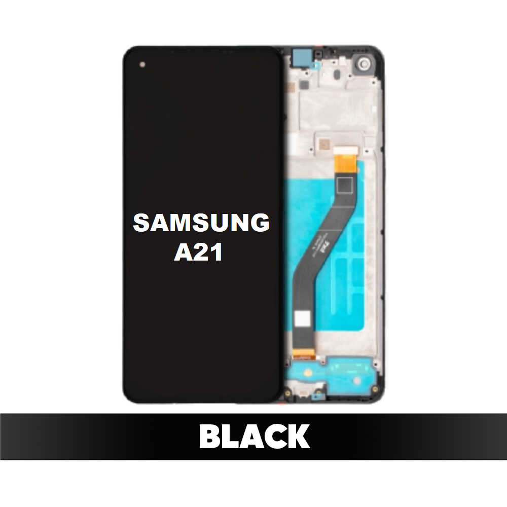 LCD and Touch Screen Digitizer With Frame For samsung Galaxy A21 (A215/2020) - Black