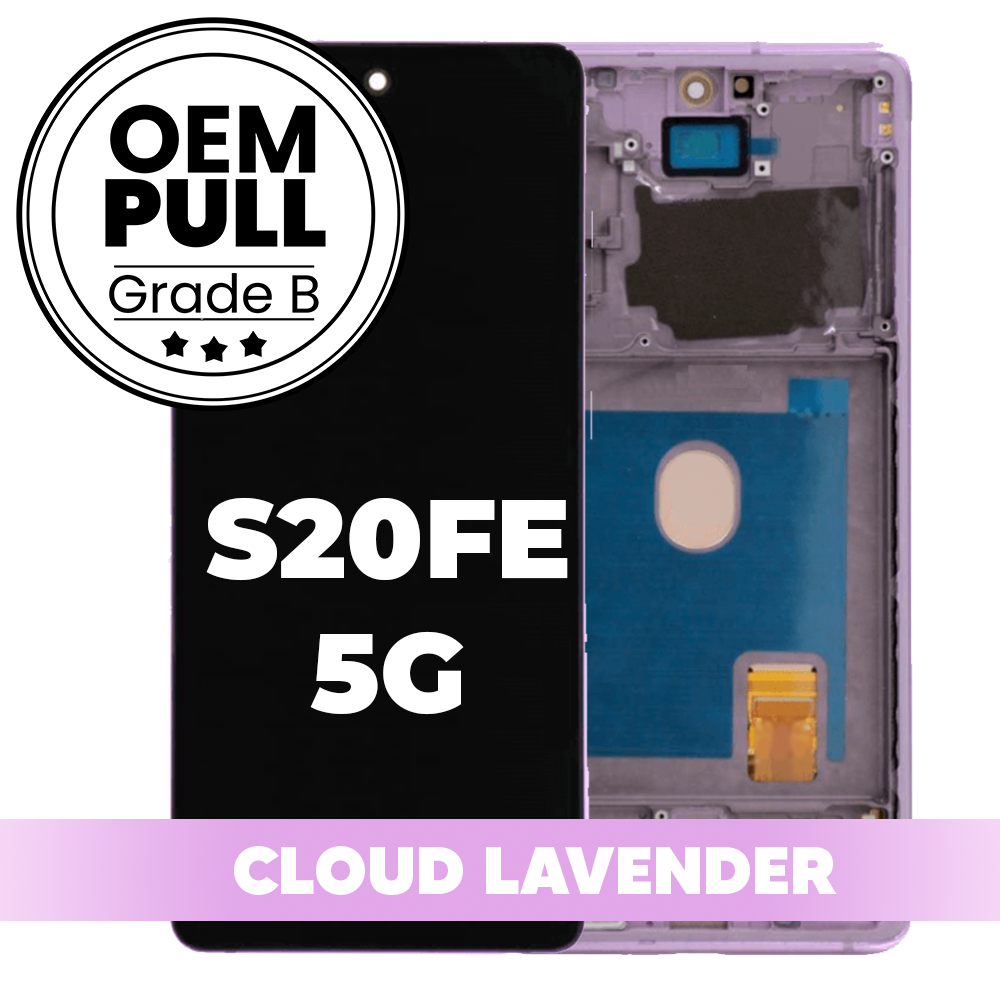 OLED and Touch Screen Digitizer with Frame for Samsung Galaxy S20FE 5G - Cloud Mint B (OEM PULL)