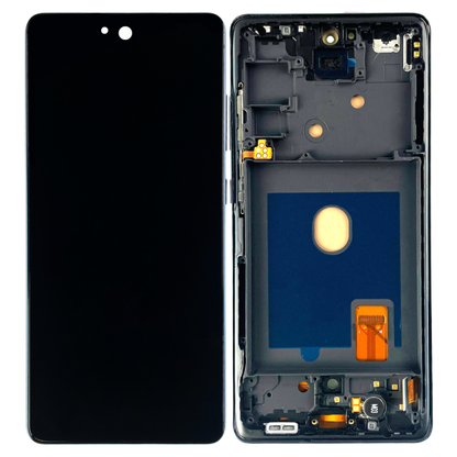 OLED and Touch Screen Digitizer with Frame for Samsung Galaxy S20FE 5G - Cloud Navy Grade C (OEM PULL)