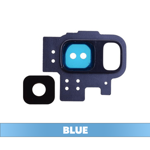 Rear Camera Glass Lens and Cover Bezel Ring for Samsung Galaxy S9 G960 - Blue (OEM)