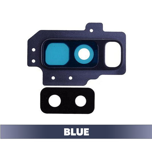 Rear Camera Glass Lens and Cover Bezel Ring for Samsung Galaxy S9 Plus G965 - Blue