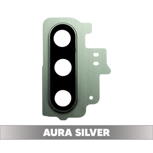 Rear Camera Lens with Bezel Ring for Samsung Galaxy Note 10 - (Aura GLOW / Silver)