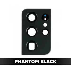 Rear Camera Lens with Bezel Ring for Samsung Galaxy S21 Ultra 5G (Phantom Black)