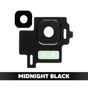 Rear Camera Lens with Frame Sticker and Flash Light for Samsung Galaxy S8 - Midnight Black (OEM)