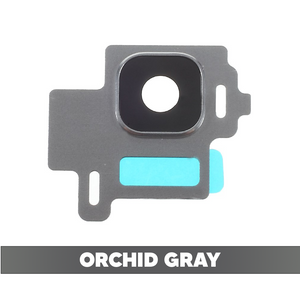 Rear Camera Lens with Frame Sticker and Flash Light for Samsung Galaxy S8 - Orchid Gray (OEM)