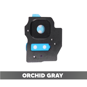 Rear Camera Lens with Frame Sticker and Flash Light for Samsung Galaxy S8 Plus - Orchid Gray (OEM)