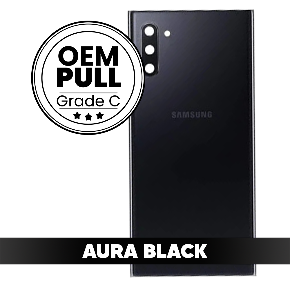 Rear Housing Back Cover with Camera Lens for Samsung Galaxy Note 10 - Aura Black (Oem Pull Grade C)