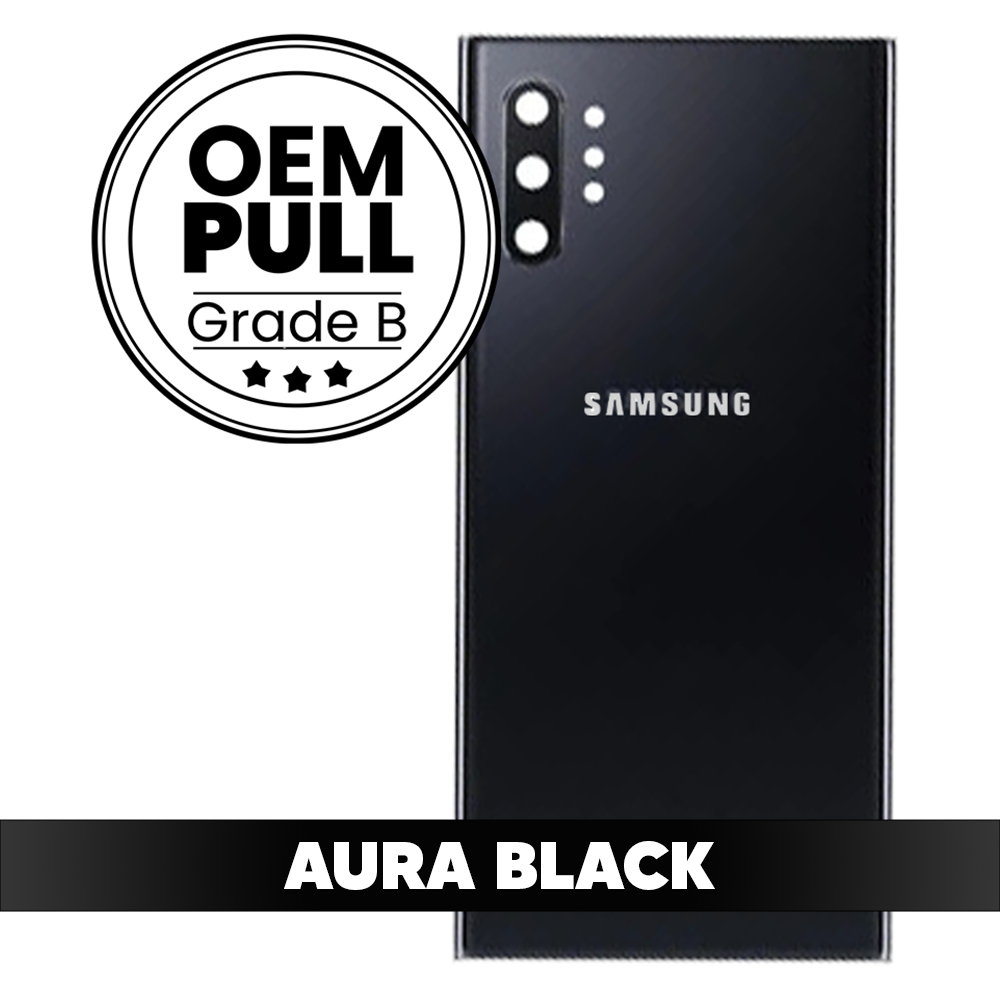 Rear Housing Back Cover with Camera Lens for Samsung Galaxy Note 10 Plus - Aura Black (Oem Pull Grade B)