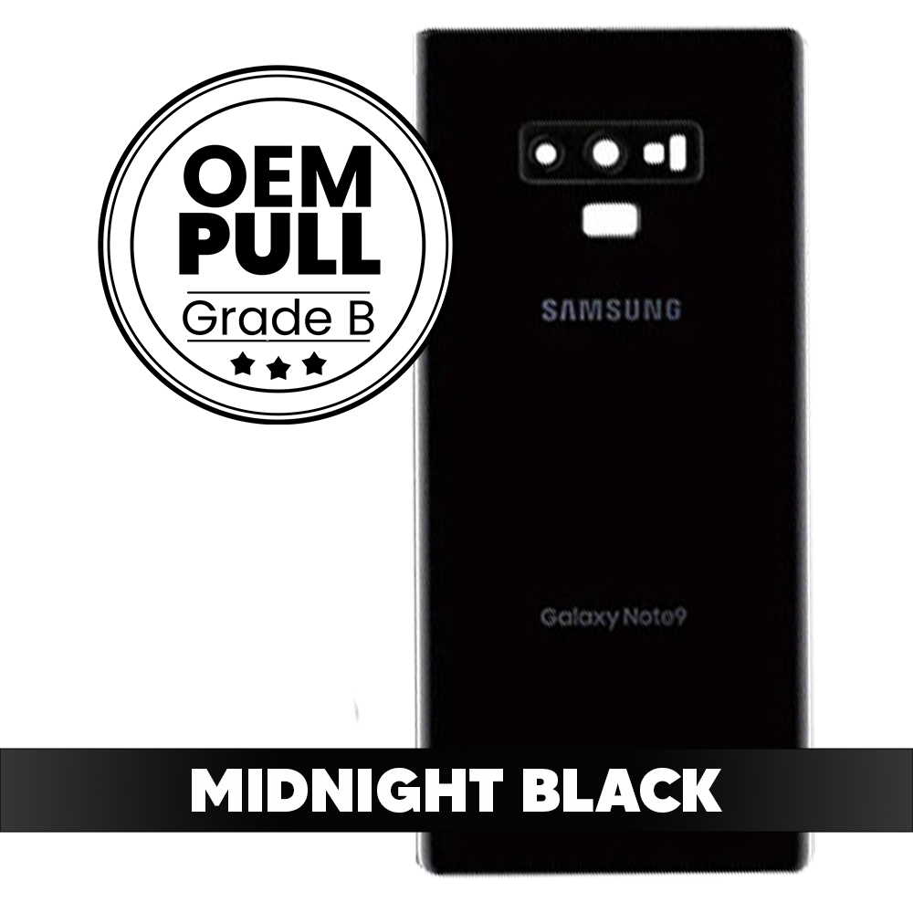 Rear Housing Back Cover with Camera Lens for Samsung Galaxy Note 9 - Midnight Black (Oem Pull Grade B)