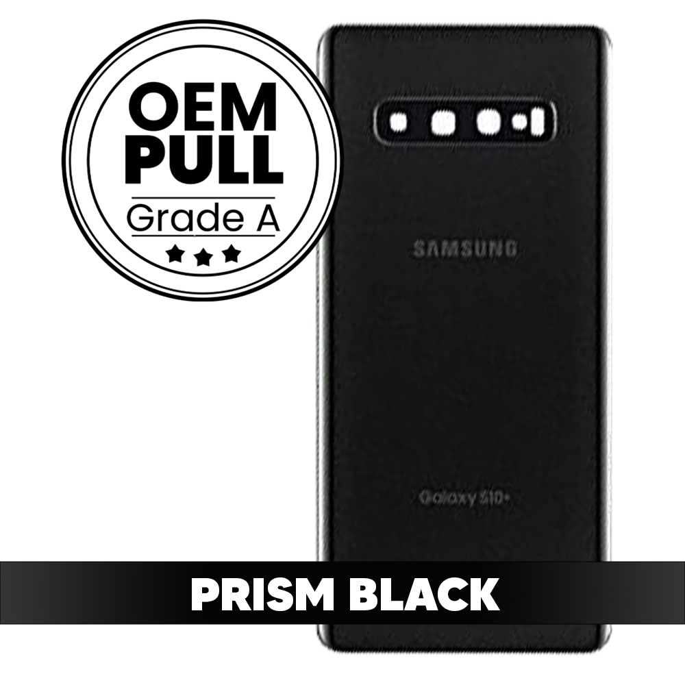 Rear Housing Back Cover with Camera Lens for Samsung Galaxy S10 - Prism Black (Oem Pull Grade A)