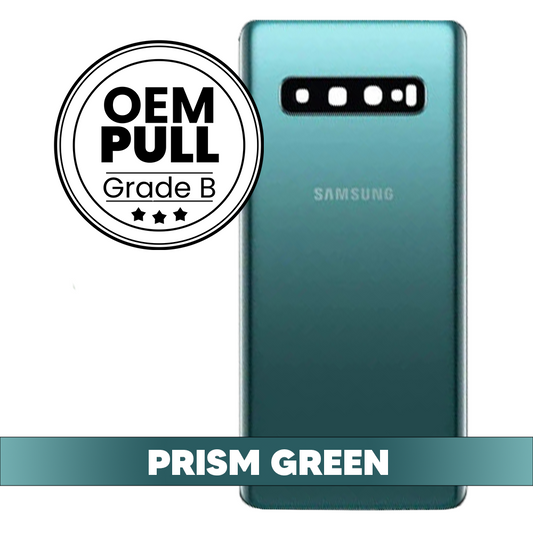 Rear Housing Back Cover with Camera Lens for Samsung Galaxy S10 Plus - Prism Green (Oem Pull Grade B)