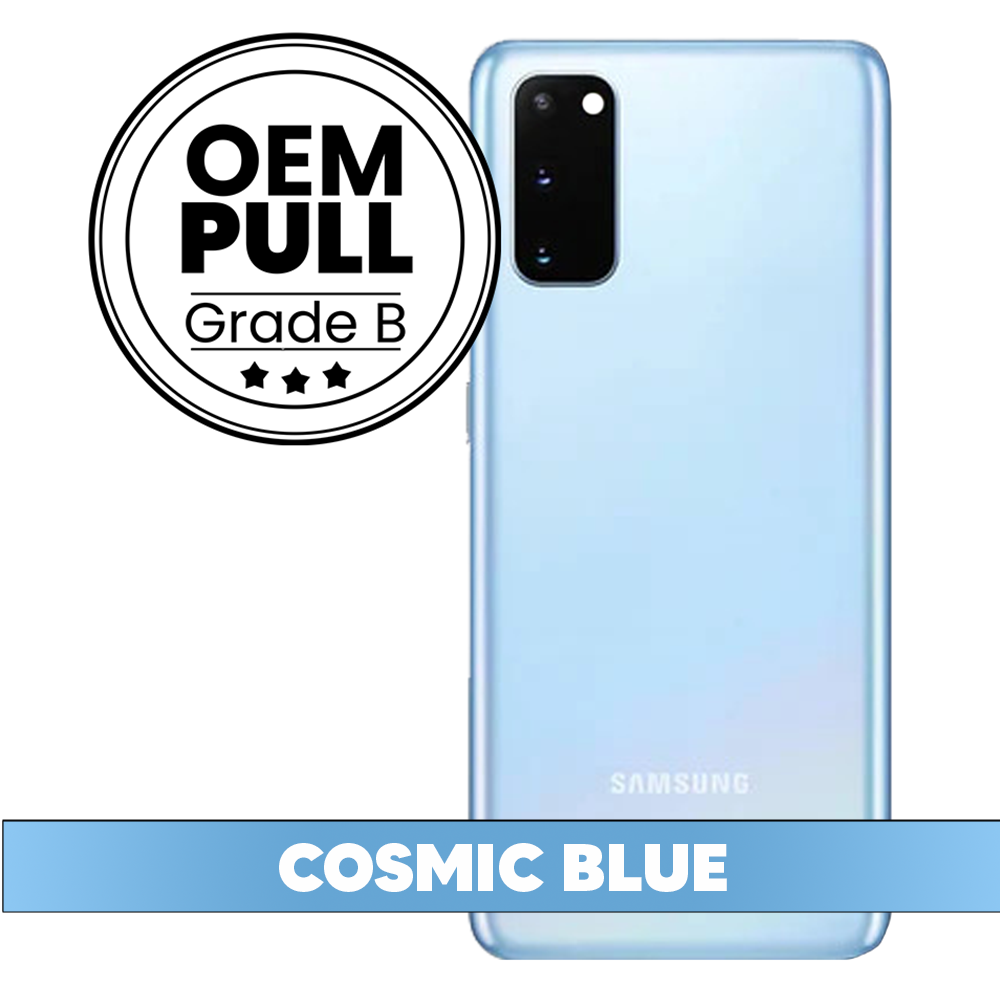 Rear Housing Back Cover with Camera Lens for Samsung Galaxy S20 - Cloud Blue (Oem Pull Grade B)