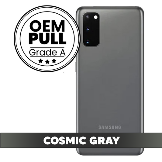 Rear Housing Back Cover with Camera Lens for Samsung Galaxy S20 - Cosimic Gray (Oem Pull Grade A)