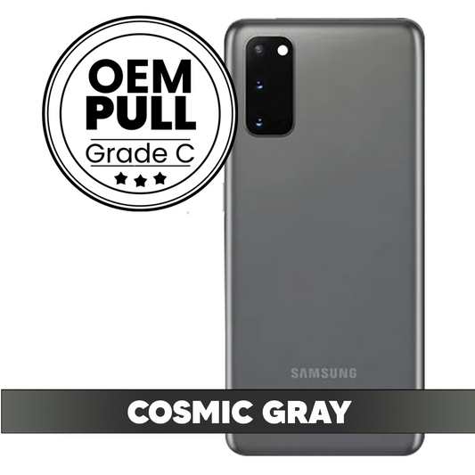 Rear Housing Back Cover with Camera Lens for Samsung Galaxy S20 - Cosimic Gray (Oem Pull Grade C)