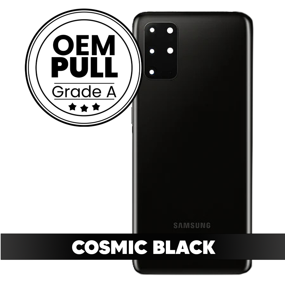 Rear Housing Back Cover with Camera Lens for Samsung Galaxy S20 Plus - Cosmic Black (Oem Pull Grade A)