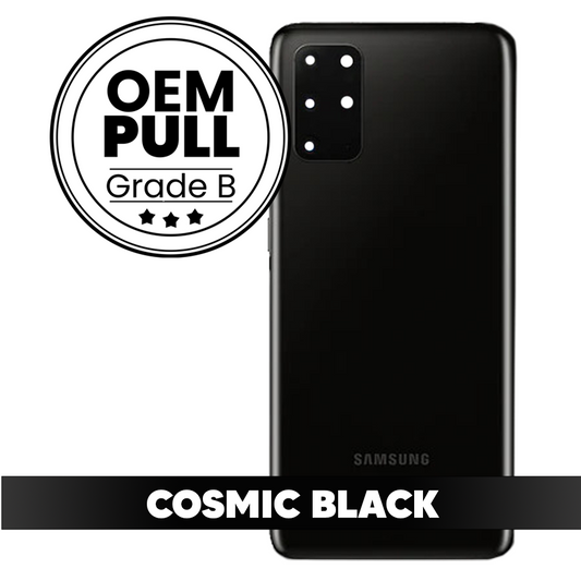 Rear Housing Back Cover with Camera Lens for Samsung Galaxy S20 Plus - Cosmic Black (Oem Pull Grade B)