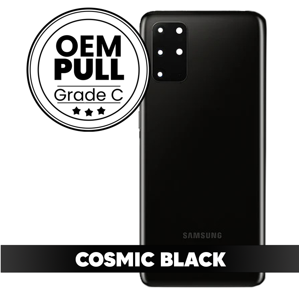 Rear Housing Back Cover with Camera Lens for Samsung Galaxy S20 Plus - Cosmic Black (Oem Pull Grade C)