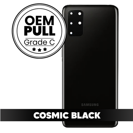 Rear Housing Back Cover with Camera Lens for Samsung Galaxy S20 Plus - Cosmic Black (Oem Pull Grade C)