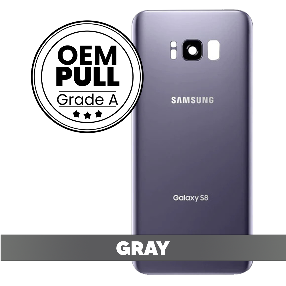 Rear Housing Back Cover with Camera Lens for Samsung Galaxy S8 - Gray (Oem Pull Grade A)