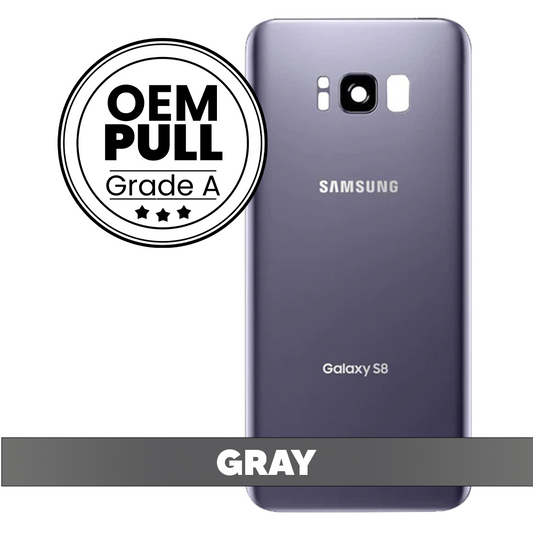 Rear Housing Back Cover with Camera Lens for Samsung Galaxy S8 - Gray (Oem Pull Grade A)