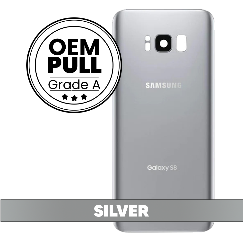 Rear Housing Back Cover with Camera Lens for Samsung Galaxy S8 - Silver (Oem Pull Grade A)