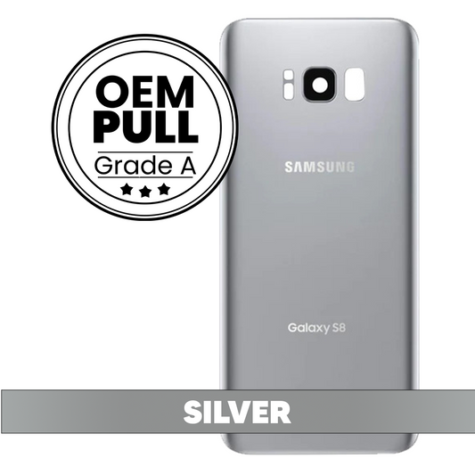 Rear Housing Back Cover with Camera Lens for Samsung Galaxy S8 - Silver (Oem Pull Grade A)