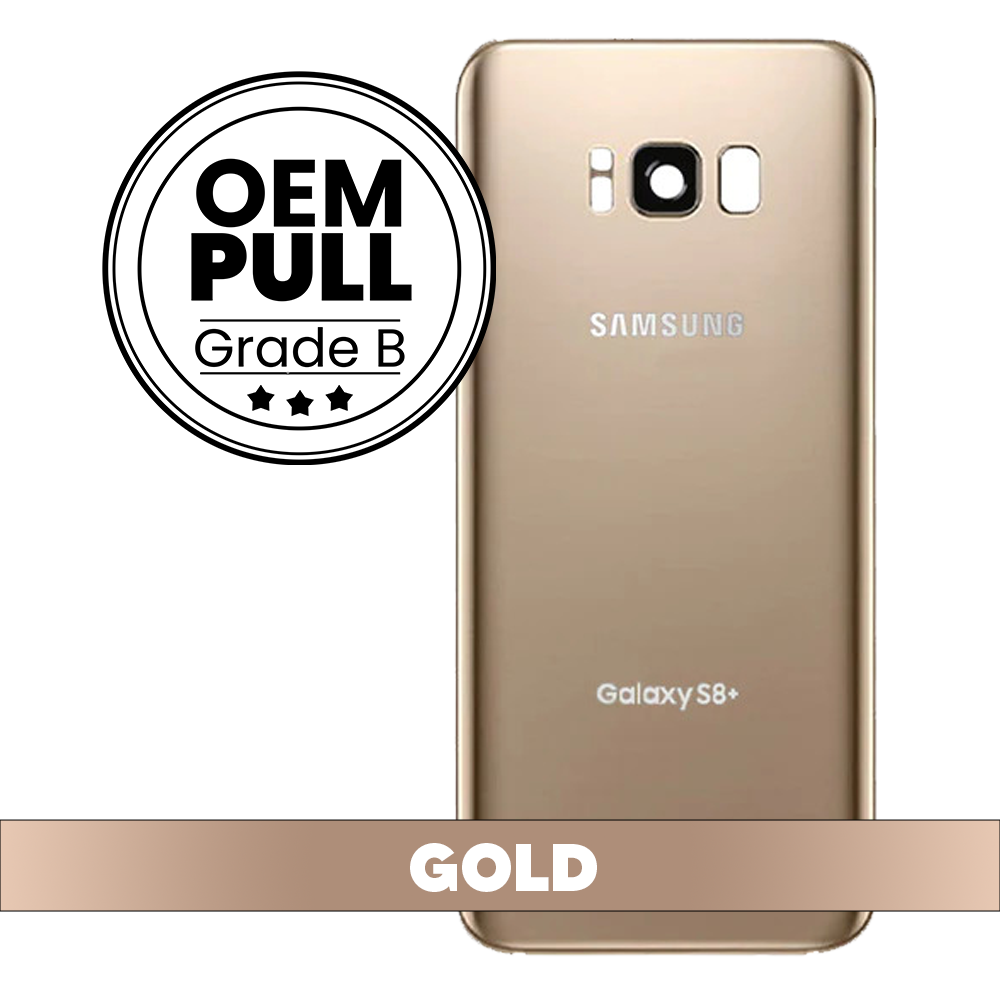 Rear Housing Back Cover with Camera Lens for Samsung Galaxy S8 Plus - Gold (Oem Pull Grade B)