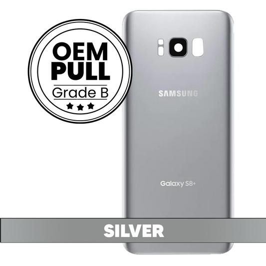Rear Housing Back Cover with Camera Lens for Samsung Galaxy S8 Plus - Silver (Oem Pull Grade B)