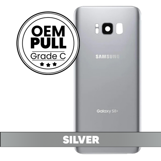 Rear Housing Back Cover with Camera Lens for Samsung Galaxy S8 Plus - Silver (Oem Pull Grade C)