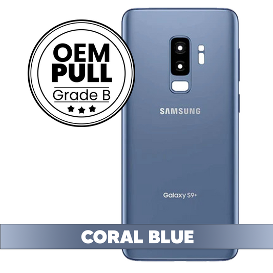 Rear Housing Back Cover with Camera Lens for Samsung Galaxy S9 Plus - Coral Blue (Oem Pull Grade B)