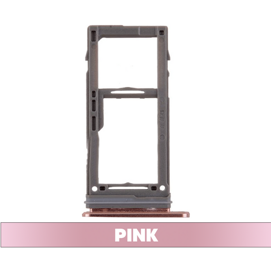 Sim Card Tray and MicroSD Card Tray for Samsung Galaxy S9 G960/ S9 Plus G965 - Pink