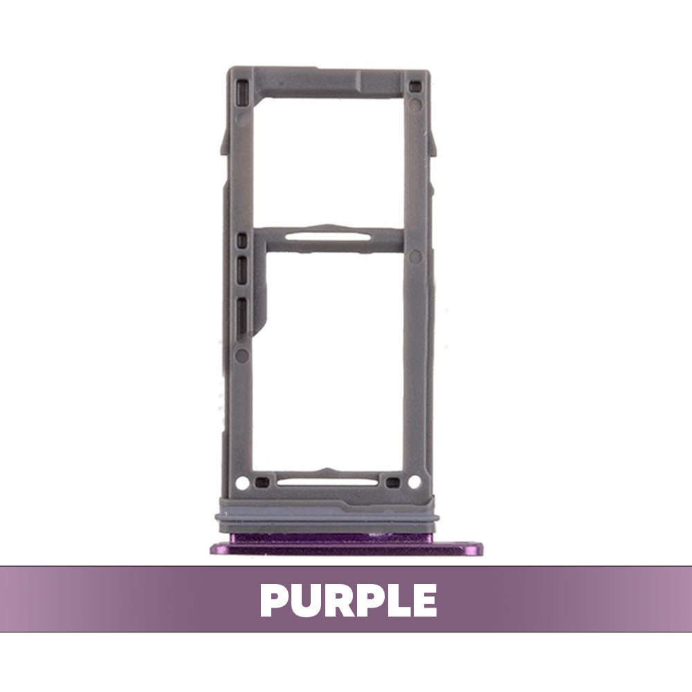 Sim Card Tray and MicroSD Card Tray for Samsung Galaxy S9 G960/ S9 Plus G965 - Purple (OEM)