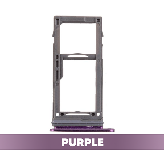 Sim Card Tray and MicroSD Card Tray for Samsung Galaxy S9 G960/ S9 Plus G965 - Purple (OEM)
