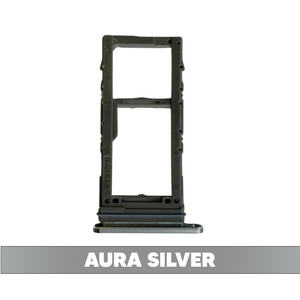 Single Sim Card Holder for  Samsung Galaxy NOTE 10 Plus / 5G (Aura GLOW/Silver)