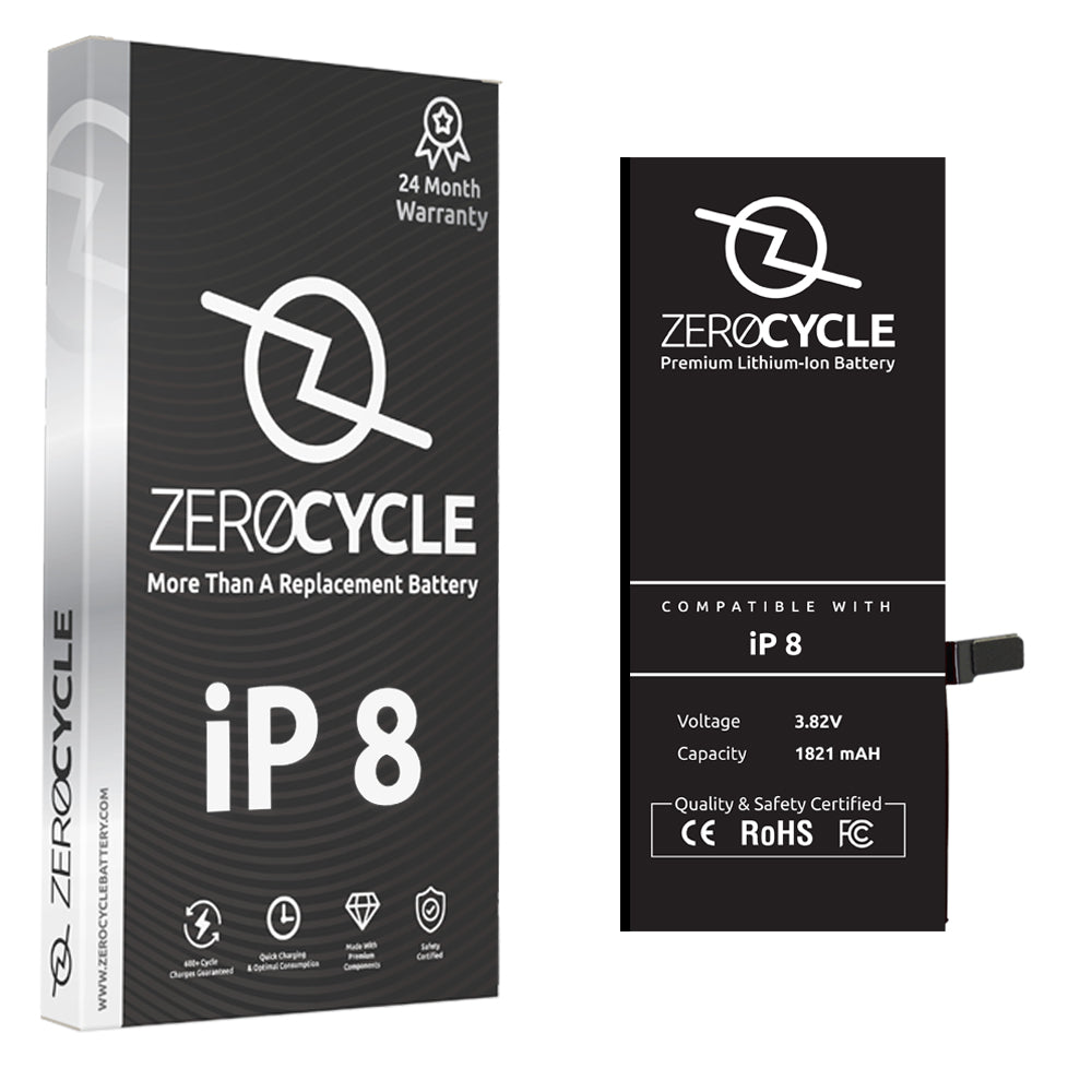 ZeroCycle Battery for iPhone 8 1821mAH Li-Ion Premium