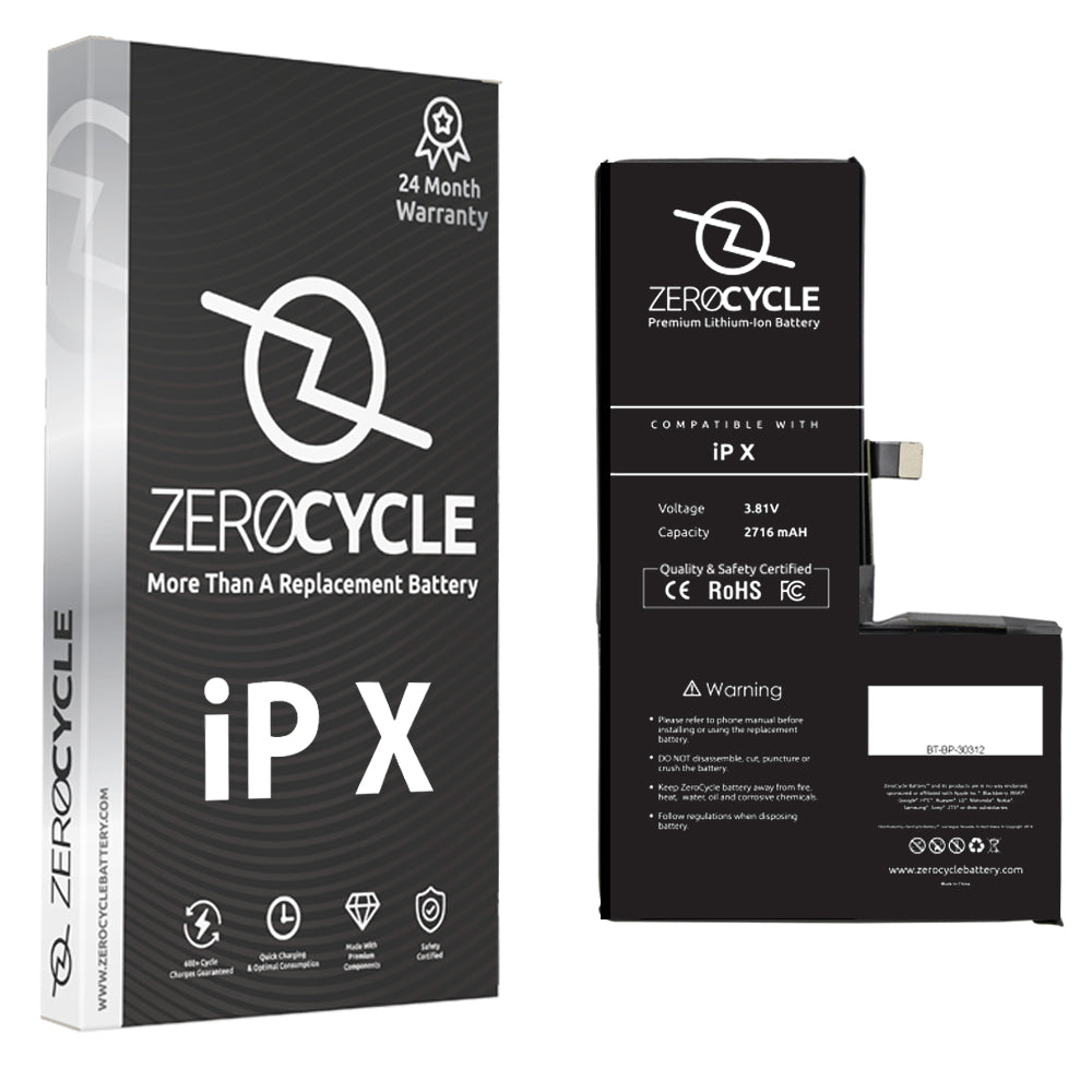 ZeroCycle Battery Battery for iPhone X 2716mAh Li-Ion Premium