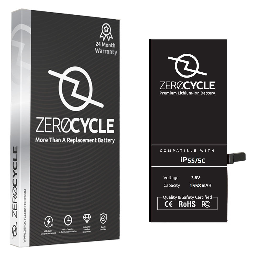 ZeroCycle Battery for iPhone 5S/5C 1558mAH Li-Ion Premium