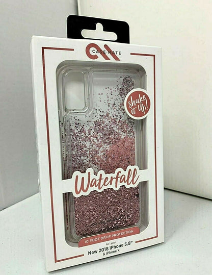CaseMate Waterfall Case Cover for iPhone X/XS - Rose Gold Pink Glow - image 3