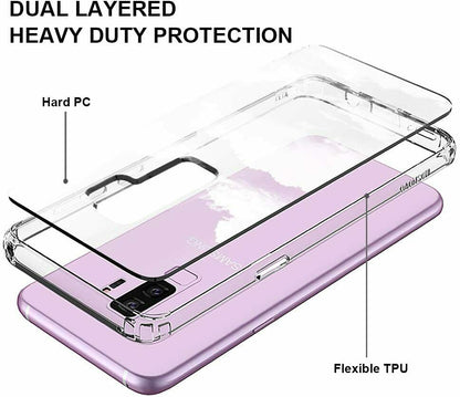 Hybrid Protection Case Cover for Galaxy S9 Plus - Clear - image 2