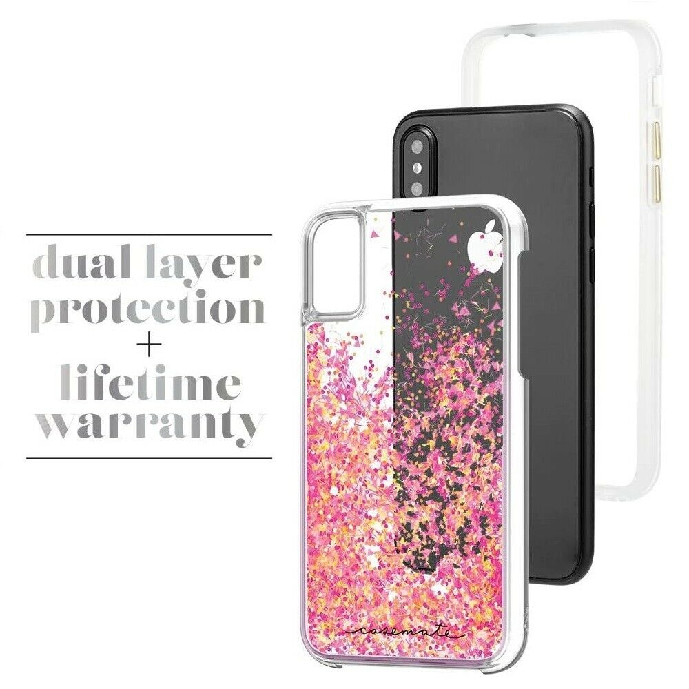 CaseMate Waterfall Case Cover for iPhone X/XS - Dark Pink Glow