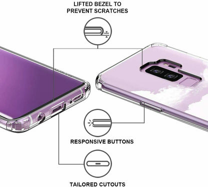 Hybrid Protection Case Cover for Galaxy S9 Plus - Clear - image 4