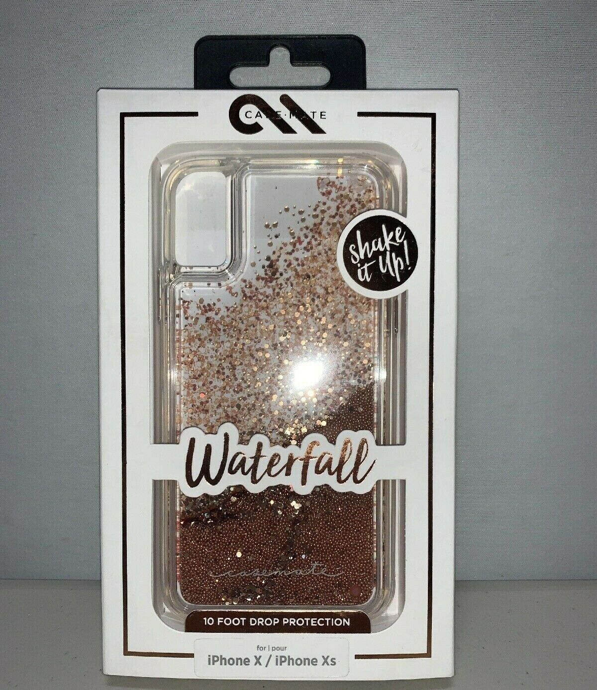 CaseMate Waterfall Case Cover for iPhone X/XS - Gold Glow